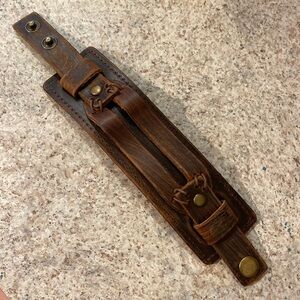 Yik Fung Leather Cuff Bracelet